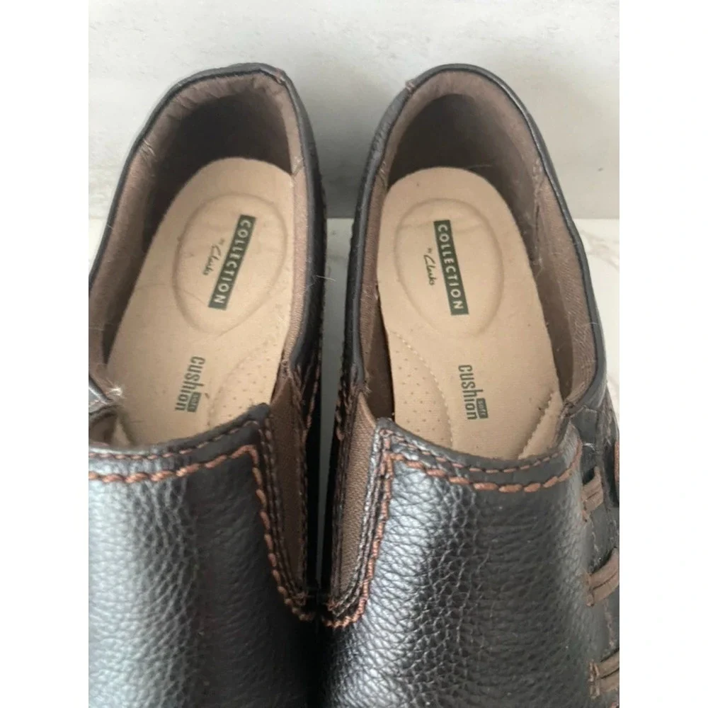 Clarks Ashland Effie Loafer Sz 9.5 Brown Slip On Comfort Driving Everyday